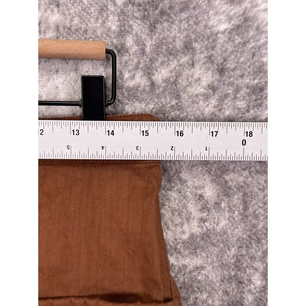 Banana Republic High Rise Straight Utility Pants 8 Womens Stretch Linen Cargo